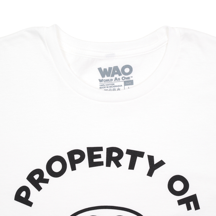 Property of Dept. Peace, Love &amp; Unity - Unisex T-Shirt White &amp; Black