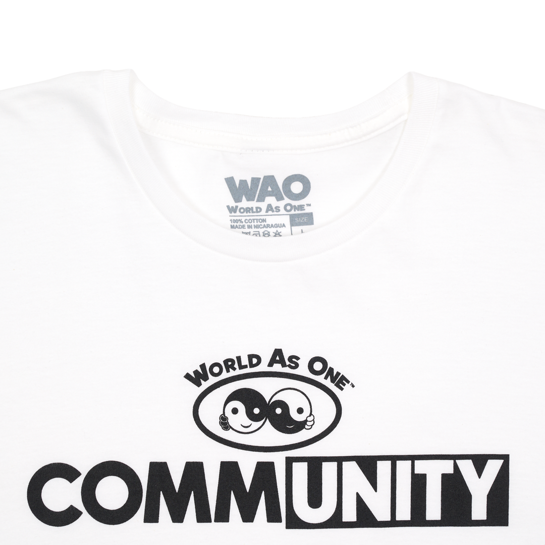 CommUNITY - Unisex T-Shirt White &amp; Black