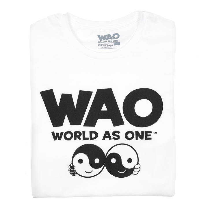 WAO - Unisex T-Shirt White &amp; Black