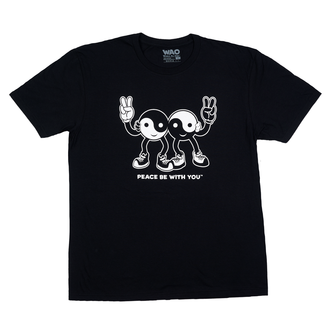 Peace Be With You - Unisex T-Shirt Black &amp; White