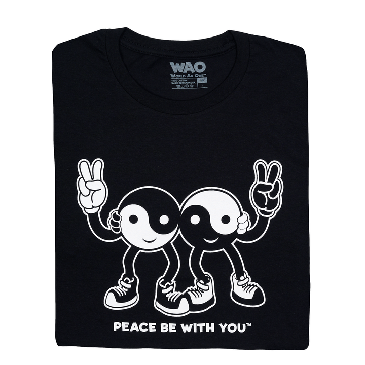 Peace Be With You - Unisex T-Shirt Black &amp; White
