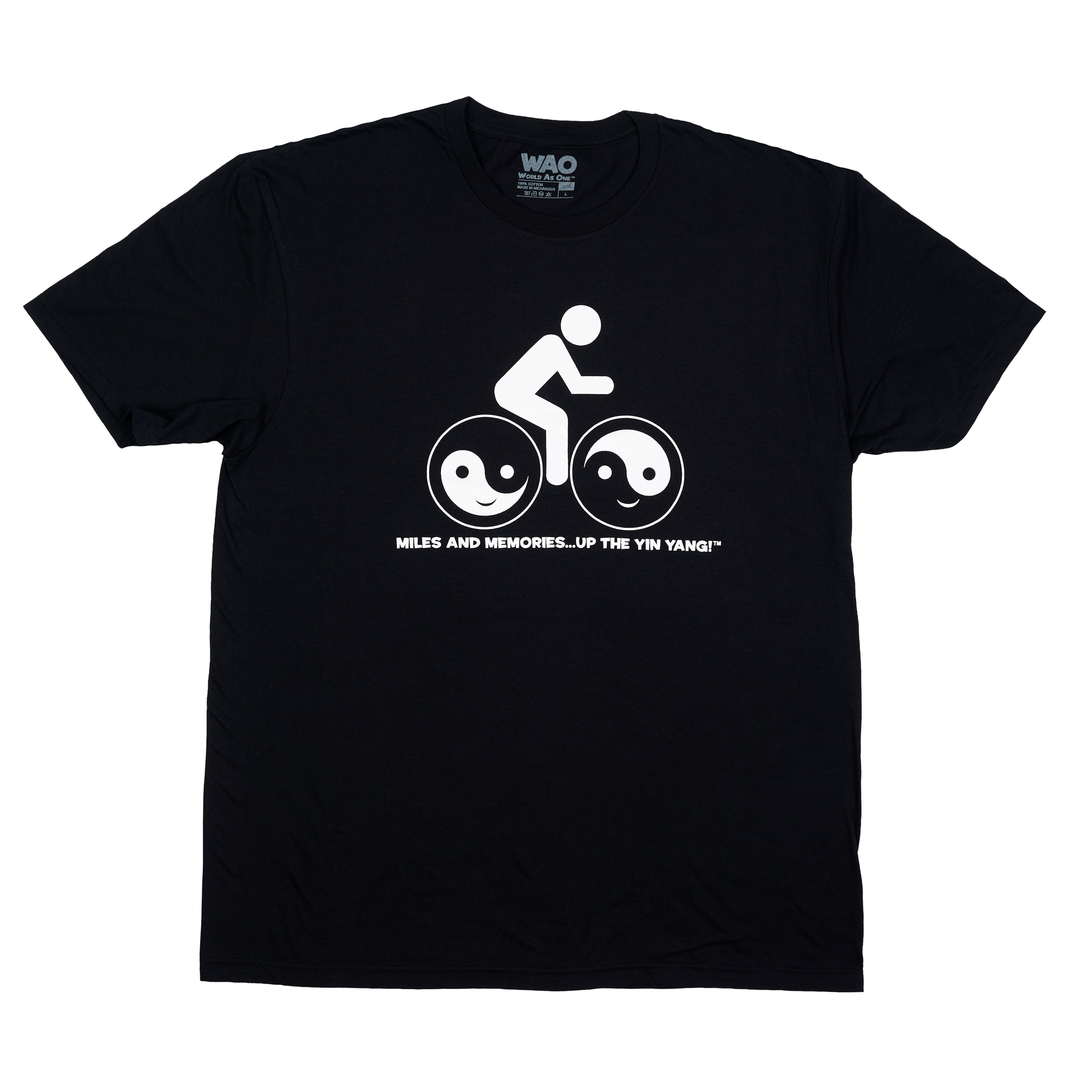 Miles &amp; Memories "Up the Yin Yang" - Unisex T-Shirt Black &amp; White