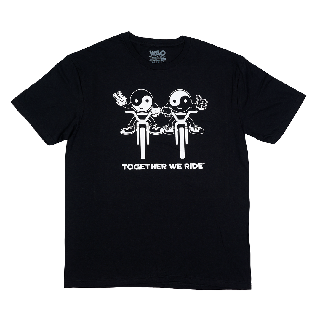 Together We Ride - Unisex T-Shirt Black &amp; White