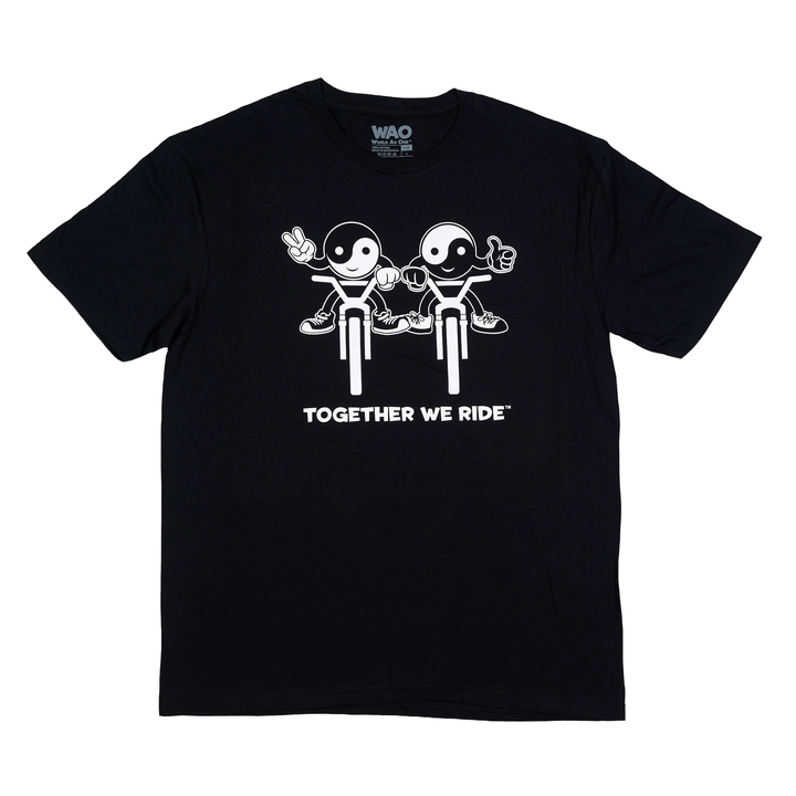 Together We Ride - Unisex T-Shirt Black &amp; White