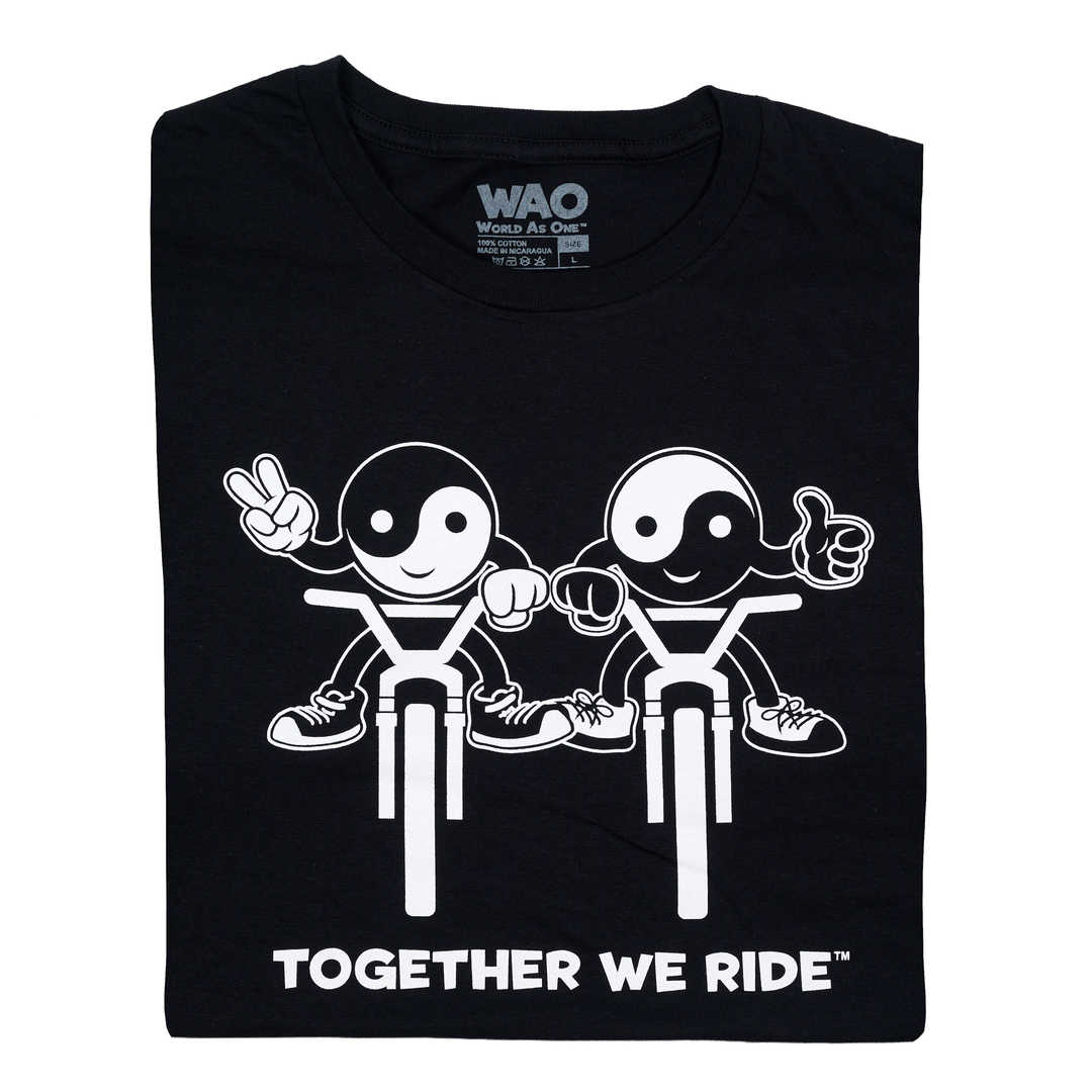 Together We Ride - Unisex T-Shirt Black &amp; White