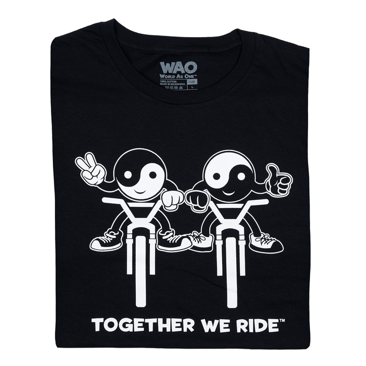 Together We Ride - Unisex T-Shirt Black &amp; White