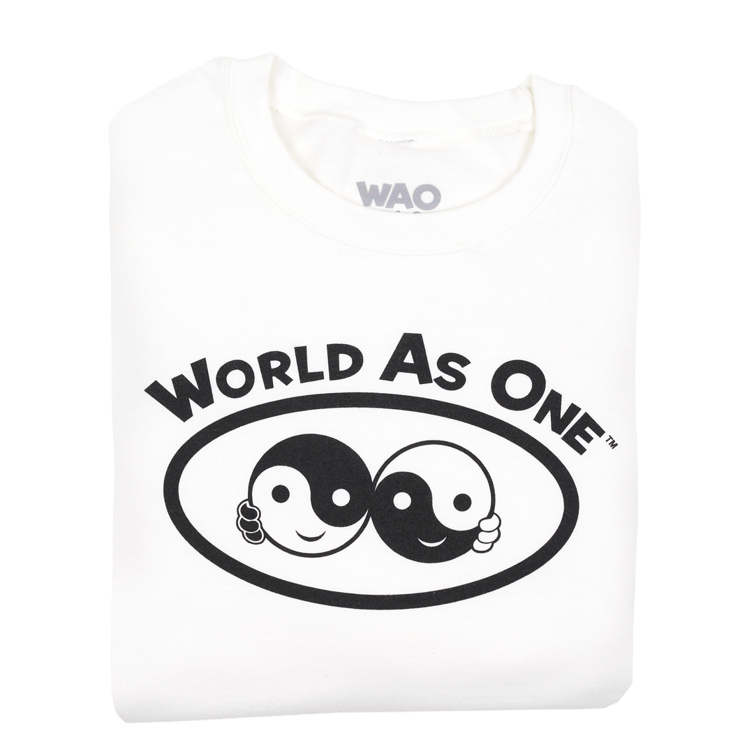 World As One - Unisex Sweatshirt White &amp; Black