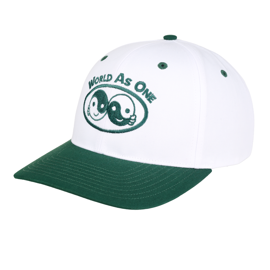 World As One - White &amp; Green Hat