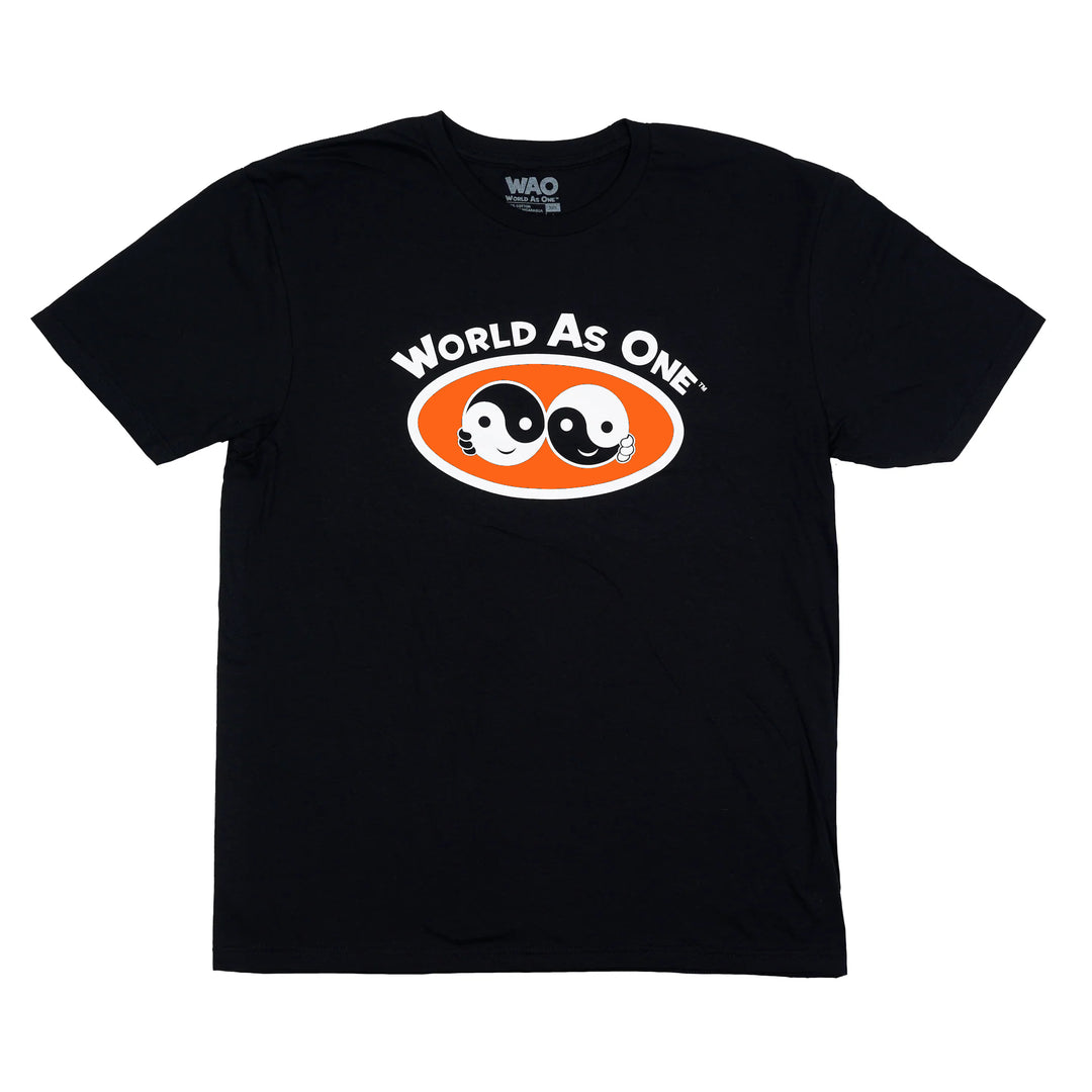 World As One Black - Unisex T-shirt Black, Orange &amp; White (Pre-Order)
