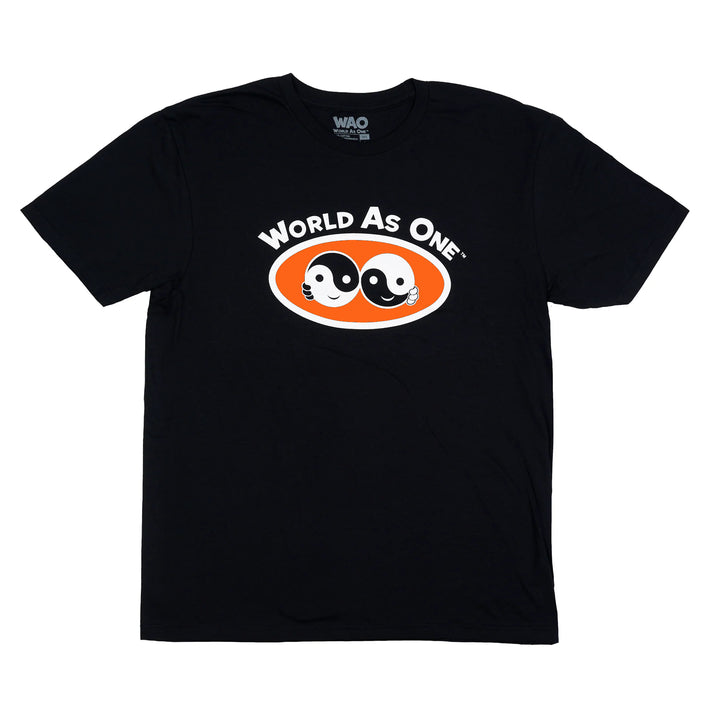 World As One Black - Unisex T-shirt Black, Orange &amp; White (Pre-Order)