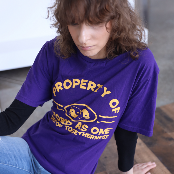 Property of Dept. of Togetherness - Unisex T-Shirt Purple &amp; Gold