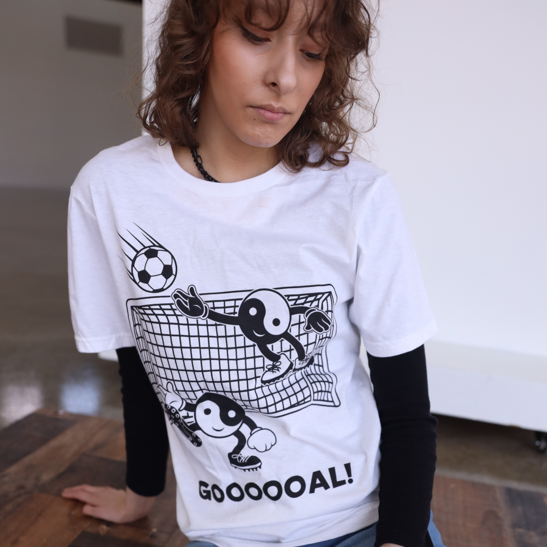 Goooooal! - Unisex T-Shirt White &amp; Black