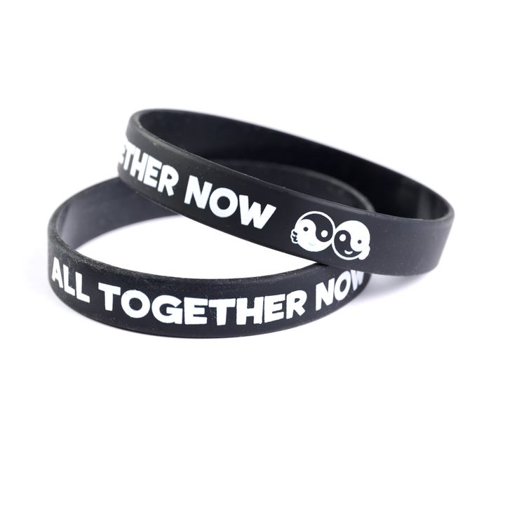 All Together Now - Silicone Wrist Band Black