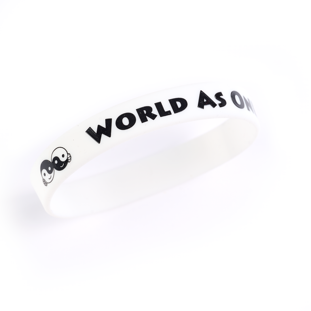 World As One - Silicone Wrist Band White